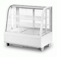 Romux® Vitrine Réfrigérée 2 Étagères avec 2 Portes Coulissantes Blanche 100 litres Ventilée | Vitrine à Poser en verre bombé - 8436604198768 Romux® Vitrine Réfrigérée 2 Étagères avec 2 Portes Coulissantes Blanche 100 litres Ventilée | Vitrine à Poser en verre bombé - 8436604198768