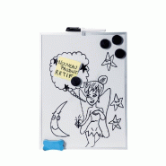 Tableau blanc magnétique 40x30cm avec kit - 1 marqueur, 1 effaçeur, 4 magnets