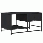 VidaXL Table basse noir 85,5x51x45 cm bois d'ingénierie Modèle Atlas Master Riviera - 835339