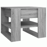 VidaXL Table basse sonoma gris 55,5x55x45 cm bois d'ingénierie Modèle Sirius Studio - 816932XL