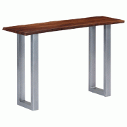 VidaXL Table console 115x35x76 cm Bois d'acacia massif et fer Modèle Sirius Concept - 247830