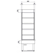 Vitrine réfrigérée verticale positive sans porte, idéal pour chr, traiteurs, boulangeries, pâtisseries et chocolateries -atlas 700 slim inox iarp_1
