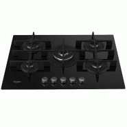 WHIRLPOOL Table De Cuisson Gaz 73cm 5 Feux Noir gowl758nbfr - noir 8003437605185
