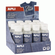 Apli Lot de 12 Flacon de colle pour textiles, 80 ml - 8410782167518