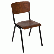 Chaise écolier bois L44 x l51 x H83 cm