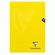Clairefontaine Lot de 10 Cahier Mimesys A4, 48p./24 feuilles 90 g/m² piquées, coloris jaune, Séyès - 3329683431015