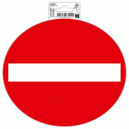 Exacompta - Réf. 67044E - 1 Panneau PVC adhésif antidérapant Sens interdit - Diamètre 20 cm - Rouge - rouge 67044E