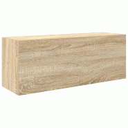 Helloshop26 - Armoire murale de bain design minimaliste rangement 80 x 25 x 30 cm en bois d'ingénierie chêne sonoma 02_0051271 - Bois massif 3000236