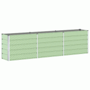 Helloshop26 - Jardinière moderne acier galvanisé design industriel extérieur polyvalent 480 x 50 x 45 cm en acier vert pastel 02_0059280 - vert aci