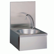 Lave-mains avec panneau en inox 304 cuve ronde avec dosseret L2G