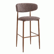 Lot de 2 tabourets de bar hortense rouge-bleu, 105x49x55 cm, France mobilier chr - 3760326527847