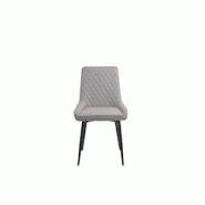 Möbilia Chaises de salle à manger, lot de 2 | Revêtement tissu | Pieds en acier | L 52 x P 56 x H 86 cm | gris clair-noir - gris textile 21020053 Möbilia Chaises de salle à manger, lot de 2 | Revêtement tissu | Pieds en acier | L 52 x P 56 x H 86 cm | gris clair-noir - gris textile 21020053