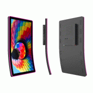 Moniteur tactile PCAP courbé en J 32" avec cadre LED - TDD-PTM-lfc320j - Compatible touch à travers le verre