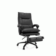 MyBuero Fauteuil de direction RELAX CL 200 avec repose-pieds PU noir hjh OFFICE - noir plastique 729439