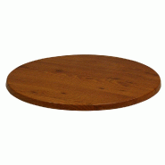 Plateau rond de table extérieur Werzalit Ø60cm décor pin