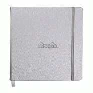 RHODIA Webnotebook Boutique argent 140x210 / A5, 192p./96 feuilles ivoire 90 g/m² brochées, ligné - argenté 118607C