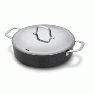 Sauteuse en aluminium 2 anses avec couvercle 28 cm -  370 cl Argent Rond Acier Beka 38.2x31.3 cm - acier 3458160006627