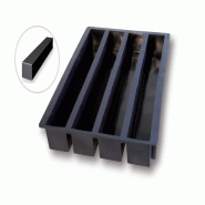 Schneider - Moule à gâteau en silicone rainuré, 40 x 60 cm, 500 x 70 mm, hauteur : 70 mm - noir silicone 115315