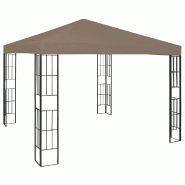 VidaXL Belvédère 3x3 m Taupe Modèle Atlas Pro - marron 312257
