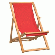 VidaXL Chaise De Plage Pliable Bois De Teck Solide Rouge - rouge 47417 VidaXL Chaise De Plage Pliable Bois De Teck Solide Rouge - rouge 47417