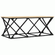 VidaXL Table basse chêne sonoma 100x49x40 cm bois d'ingénierie Modèle Atlas Master Panorama - 835360