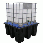 Bac ECO en polyéthylène recyclé avec caillebotis pour 1 cubi de 1000 l - Volume 1100 l - Fabrication Française