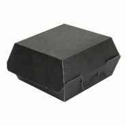 Boîte burger The Pack carton ondulé nano micro S 13X12,5X6,2cm noir - par 450