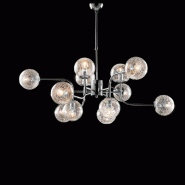 Bonetti Illumina Ikarus Lampe à suspension en fer chromé poli 12 lumières 94 d.105 BL213-12-CR - gris 8050713214616 Bonetti Illumina Ikarus Lampe à suspension en fer chromé poli 12 lumières 94 d.105 BL213-12-CR - gris 8050713214616