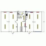 Bungalow de chantier / modulaire / base vie / aménagé