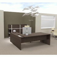 Bureau avec retour T45 finition bois- Quadrifoglio. - 200, Droite, Eucalyptus 53_0