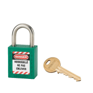 Cadenas de consignation loto lockout tagout 25 mm anse inox ø 6 vert