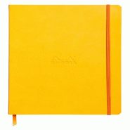 Cahier souple Rhodiarama jonquille 190x250 / B5, 160p./80 feuilles ivoire 90 g/m², dot grid - jaune 117566C