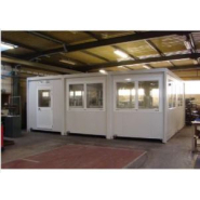 Construction  modulaire  robuste et confortable, déplaçable et réutilisable pour cabine d'atelier - MODULO SOLUTIONS
