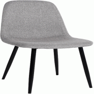 Décoshop26 - Chaise de salle à manger design simple avec pieds en métal noir assise en tissu gris clair 10_0002074 - gris métal 3000250828277