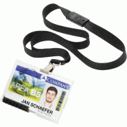 Durable Porte-cartes Push Box 54x87mm pour 1 carte UE=10 pièces avec bande textile - 892701