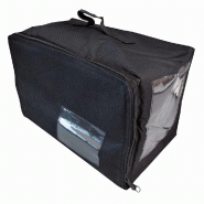 Glacière isotherme double aveccloison amovible polyamide 30x21x18cm noir par 20