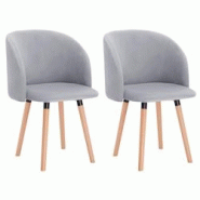 Helloshop26 - Chaise de salle à manger pieds bois gris 19_0000465 - 3000239958988 Helloshop26 - Chaise de salle à manger pieds bois gris 19_0000465 - 3000239958988