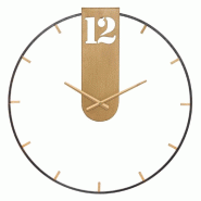 Horloge en métal Goldy 60 x 4.5 cm Mauro Ferretti - jaune 0647400000