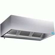 Hottes caisson inox avec moteur, variateur, filtre et éclairage - Profondeur 1400 mm -