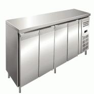 KLIMAITALIA Table de congélation inox avec 4 ptes ventilées. Thermo num. T° -10°C/-20°C. Dim. (LxLxH) 223x60x86 cm. Mod. SNACK4100BT - 1465
