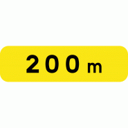Panonceau indication de distance KM1 - Temporaire - Fond jaune - Pour travaux de chantier Panonceau indication de distance KM1 - Temporaire - Fond jaune - Pour travaux de chantier