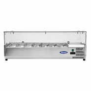 Présentoir à ingrédients inox vitré 7 GN1/3 L1605mm ATOSA