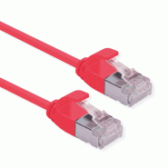 ROLINE Cordon DataCenter U/FTP Cat.6A (Classe EA), LSOH, slim, rouge, 1,5 m_0