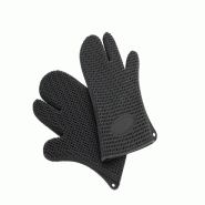 Schneider - Gant de cuisson en silicone, longueur : 285 mm, largeur : 160 mm - noir silicone 310031