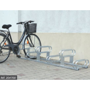 Support vélos design de 6 ou 5 places avec emplacement décalés pour éviter l'entrechoque des guidons