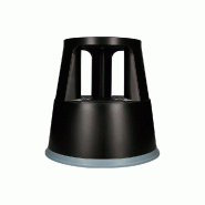 Tabouret q-connect plastique roues caoutchouc rétractables 2 niveaux base 44cm hauteur 43cm poids 2.9kg coloris noir. - 24640