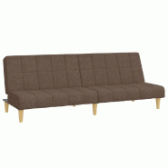 VidaXL Canapé-lit à 2 places taupe tissu Modèle Gervioris - 375832