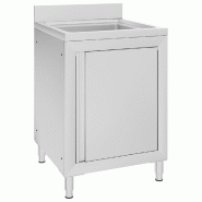 VidaXL Évier de cuisine commercial 60x60x96 cm Acier inoxydable - 147227