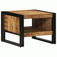 VidaXL Table basse 50x50x38 cm bois de manguier massif brut Modèle Orion Plus - 4102712