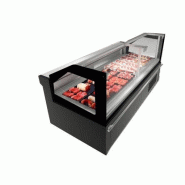 Vitrine Kangar vitres droites KANG13VD - 130/200/260cm, plan d'exposition 820mm en inox aisi 304, froid ventilé